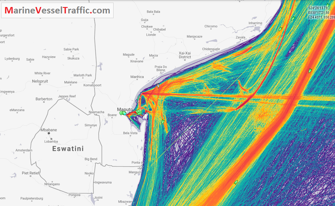 Live Marine Traffic, Density Map and Current Position of ships in MAPUTO BAY